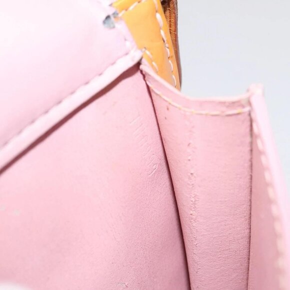 LOUIS VUITTON Monogram Vernis Motto Pouch Marshmallow Pink M91312 Auth 120333 - Picture 11 of 16